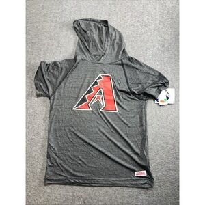 Arizona Diamondbacks stitches short sleeve hoodie Heather Black Youth Size XL‎